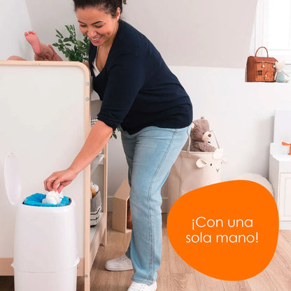 Basurero Contenedor de Pañales Diaper Genie® Compact Pail – Control Total de Olores