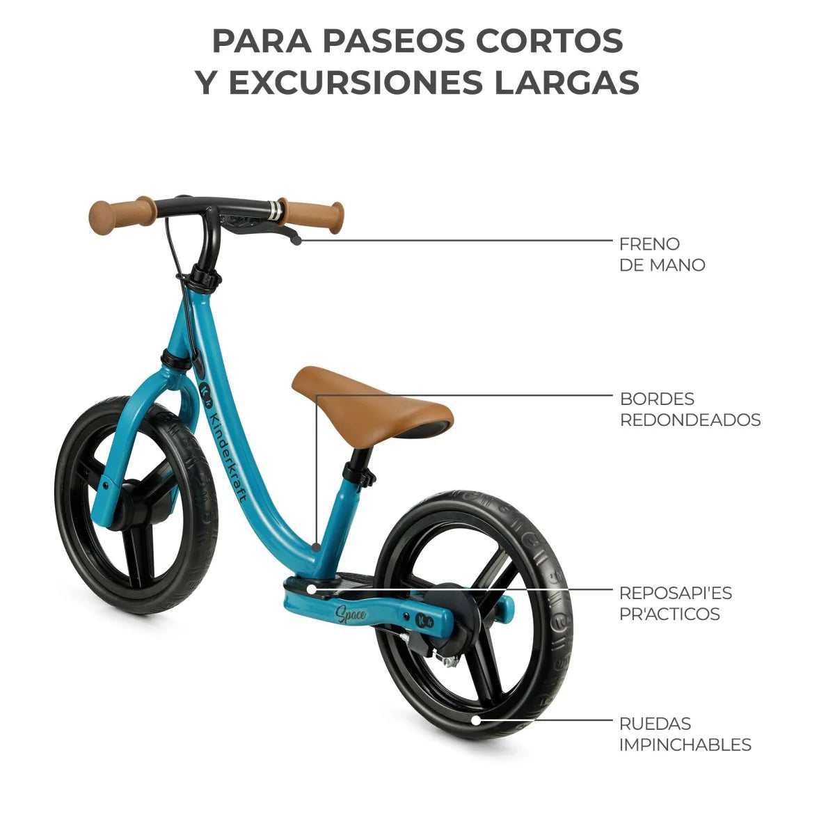 Bicicleta de aprendizaje KinderKraft Space Deep Blue