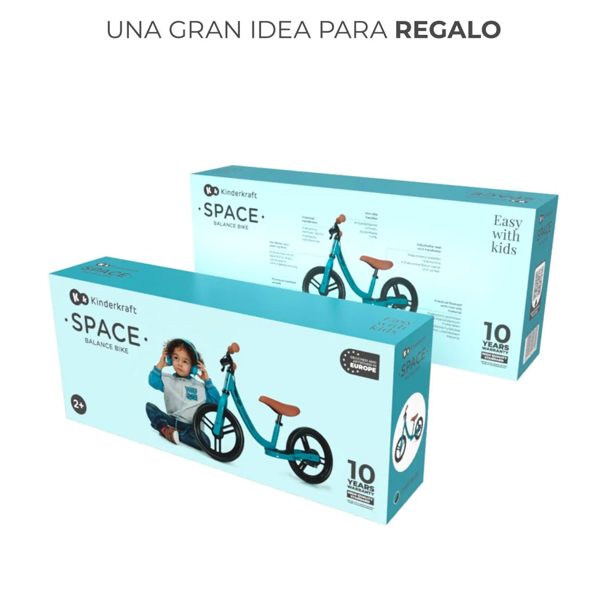Bicicleta de aprendizaje KinderKraft Space Deep Blue