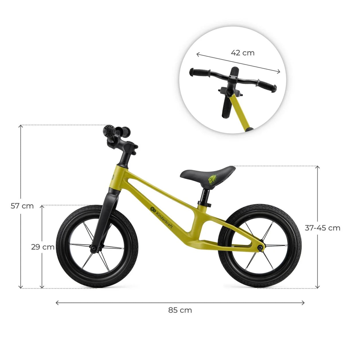Bicicleta de equilibrio Eter Lime KinderKraft