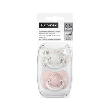 Chupete Suavinex Rosa Walk con Tetina Fisiologica SX Pro de Silicona 0/6 meses